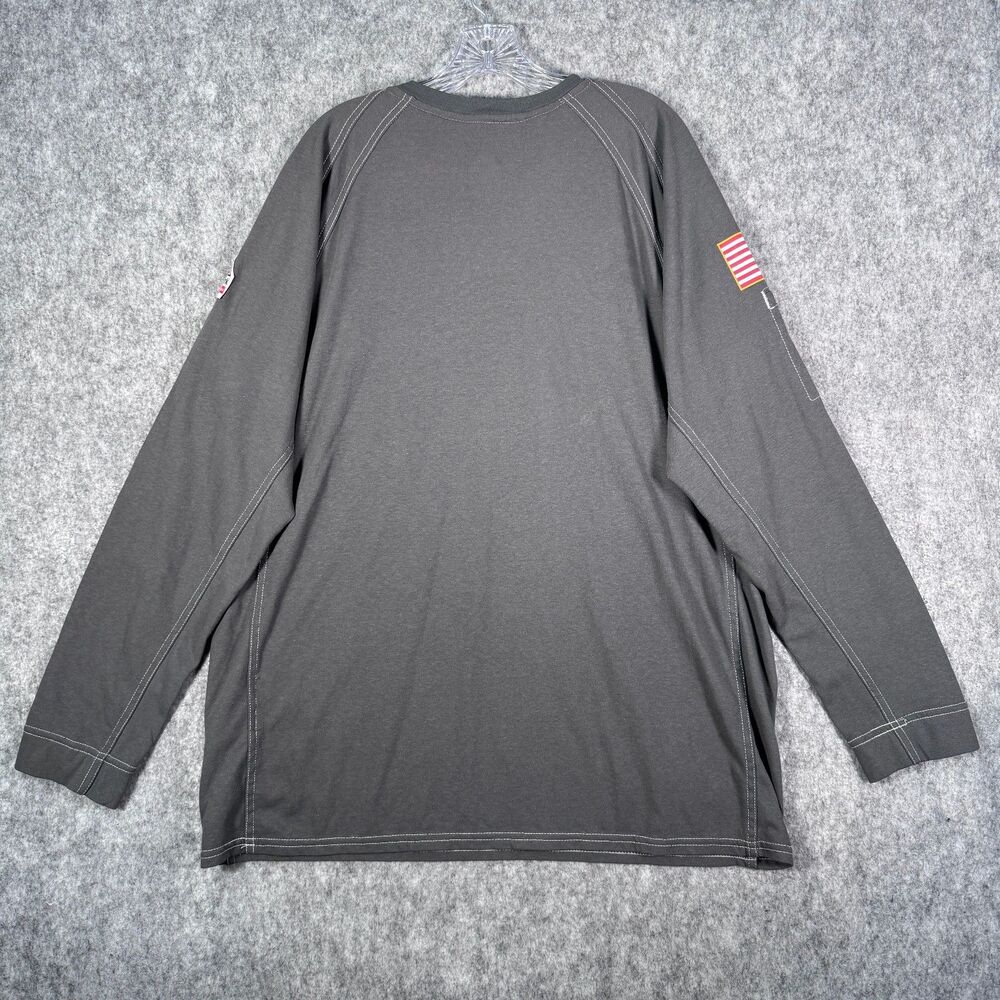 Bulwark FR IQ Series Henley T Shirt Mens L Gray Flame Resistant Workwear NWT - Picture 14 of 14